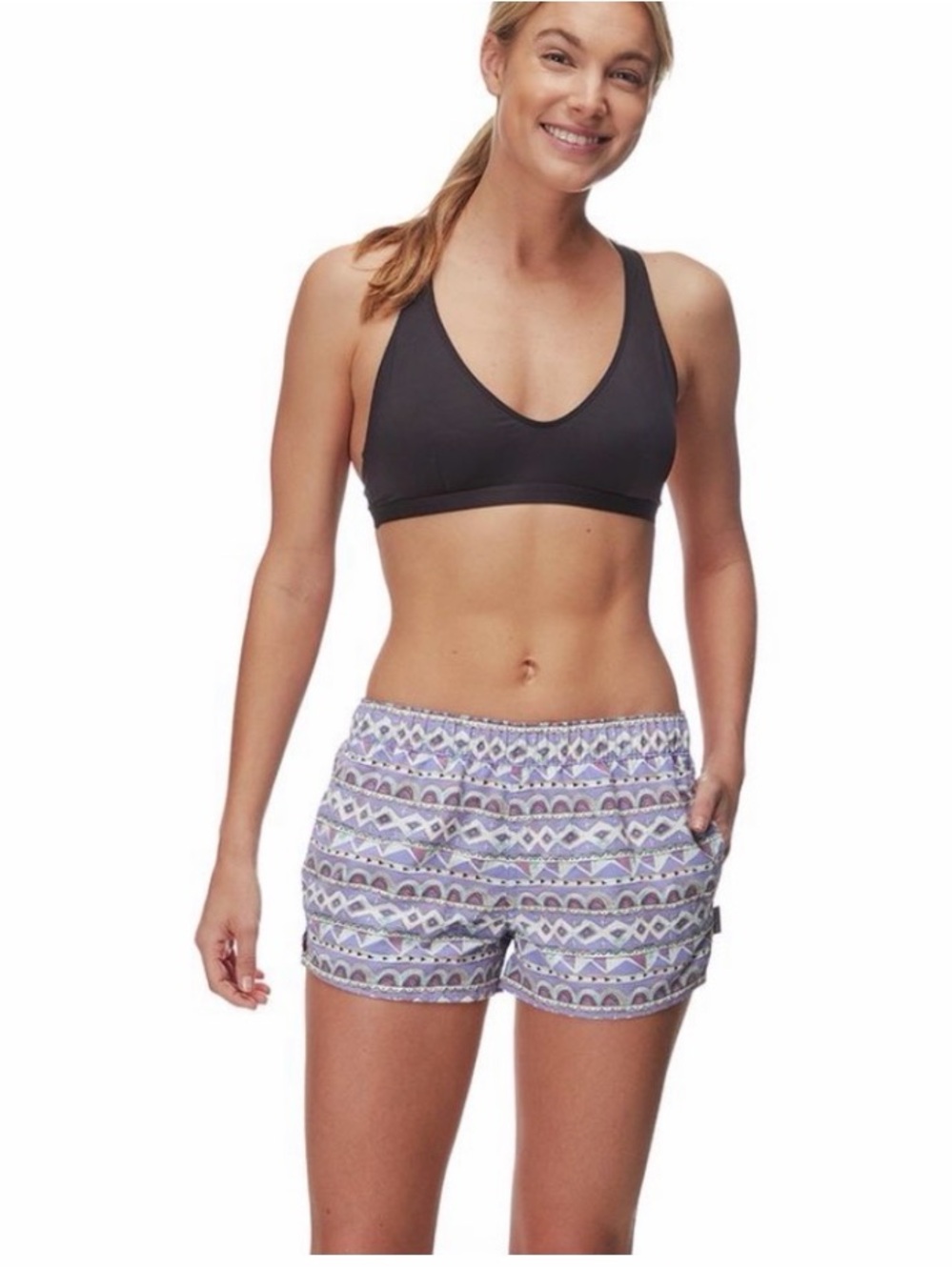 Patagonia summer vtg Barely  Lavender and White Tribal Swim Shorts